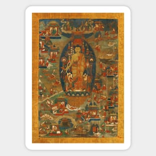 Buddha Shakyamuni and Scenes of His Previous Lives (Jataka Tales) Sticker